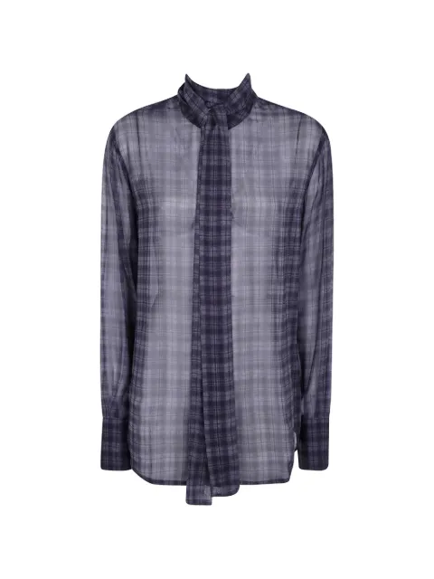 7 For All Mankind camisa a cuadros con lazo