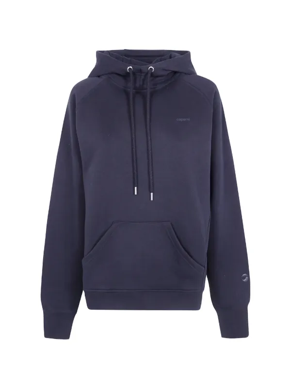 Coperni Logo-print Raglan-sleeve Hoodie in Blue