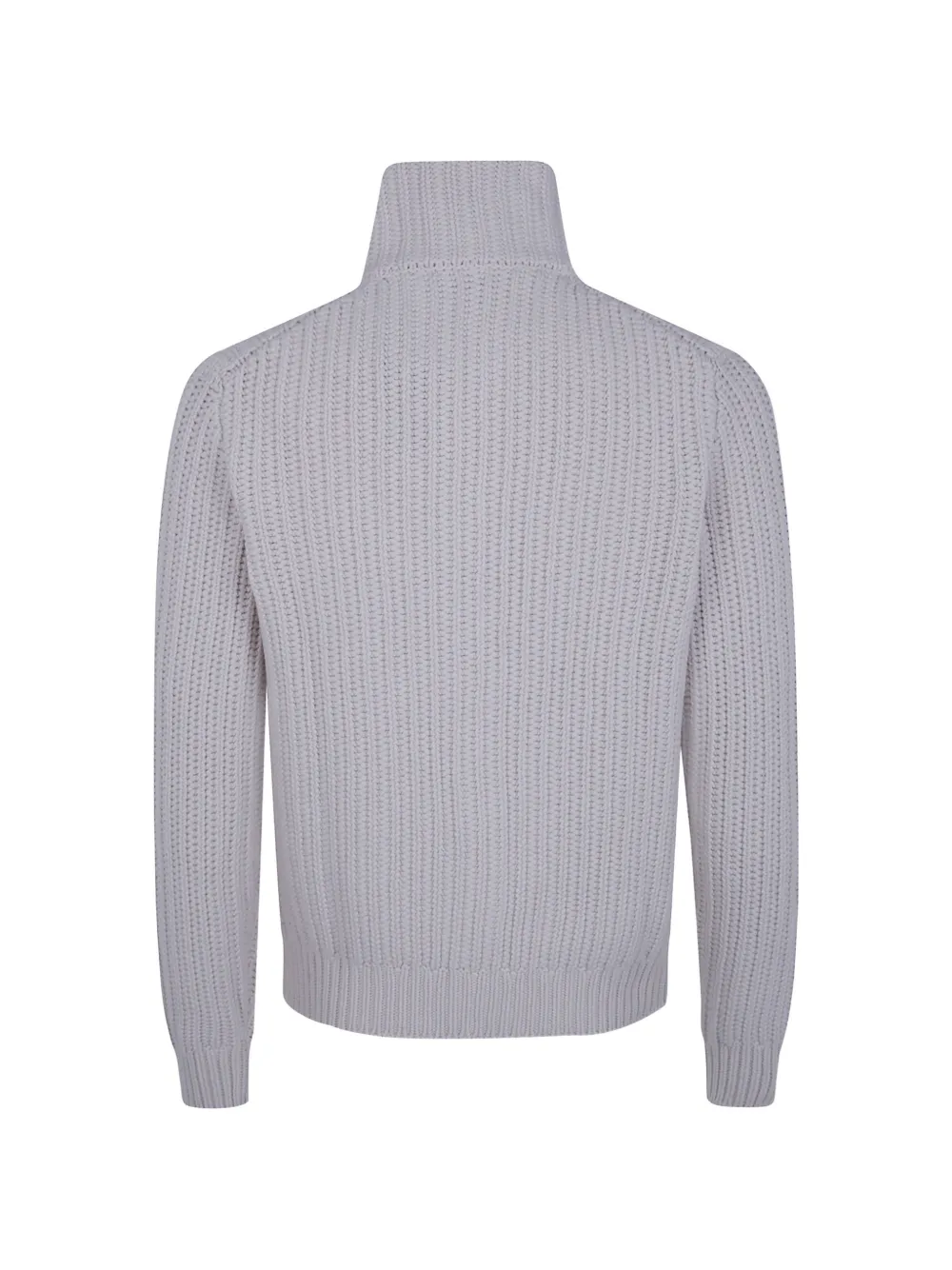 Barba Ribgebreid vest met rits Beige