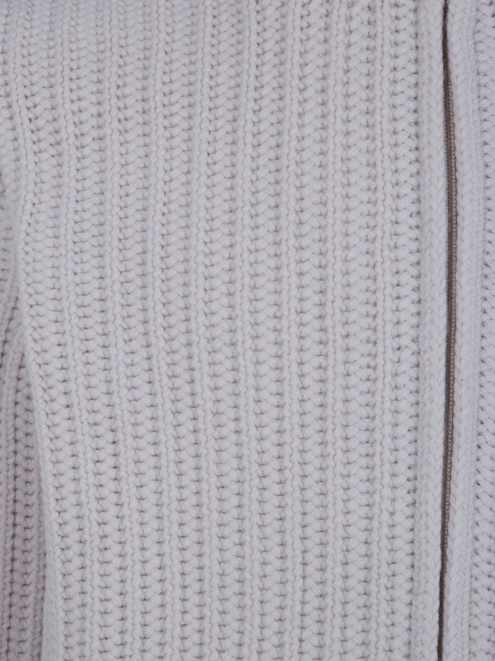Barba Ribgebreid vest met rits Beige