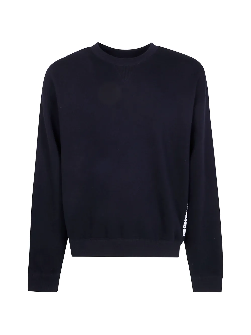 Jil Sander Logo-print V-insert Sweater In Blue