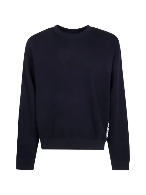 Jil Sander logo-print V-insert sweater
