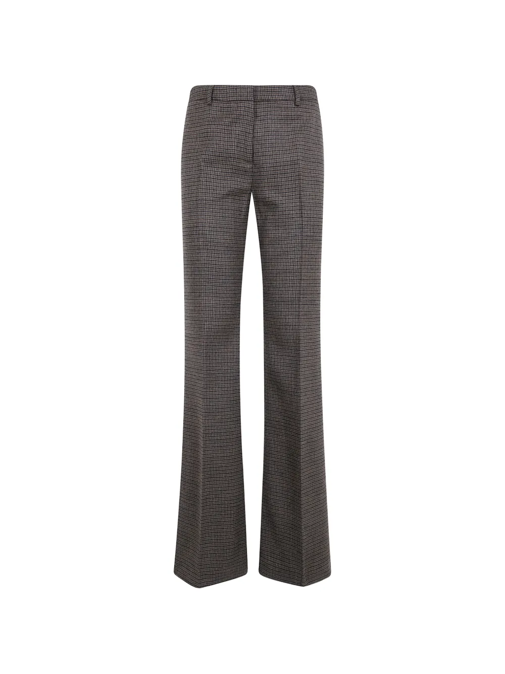 Etro Houndstooth-pattern Flared Trousers In Brown