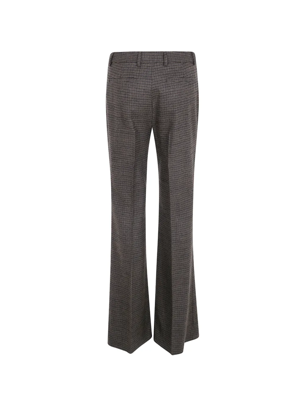 Etro Houndstooth-pattern Flared Trousers In Brown