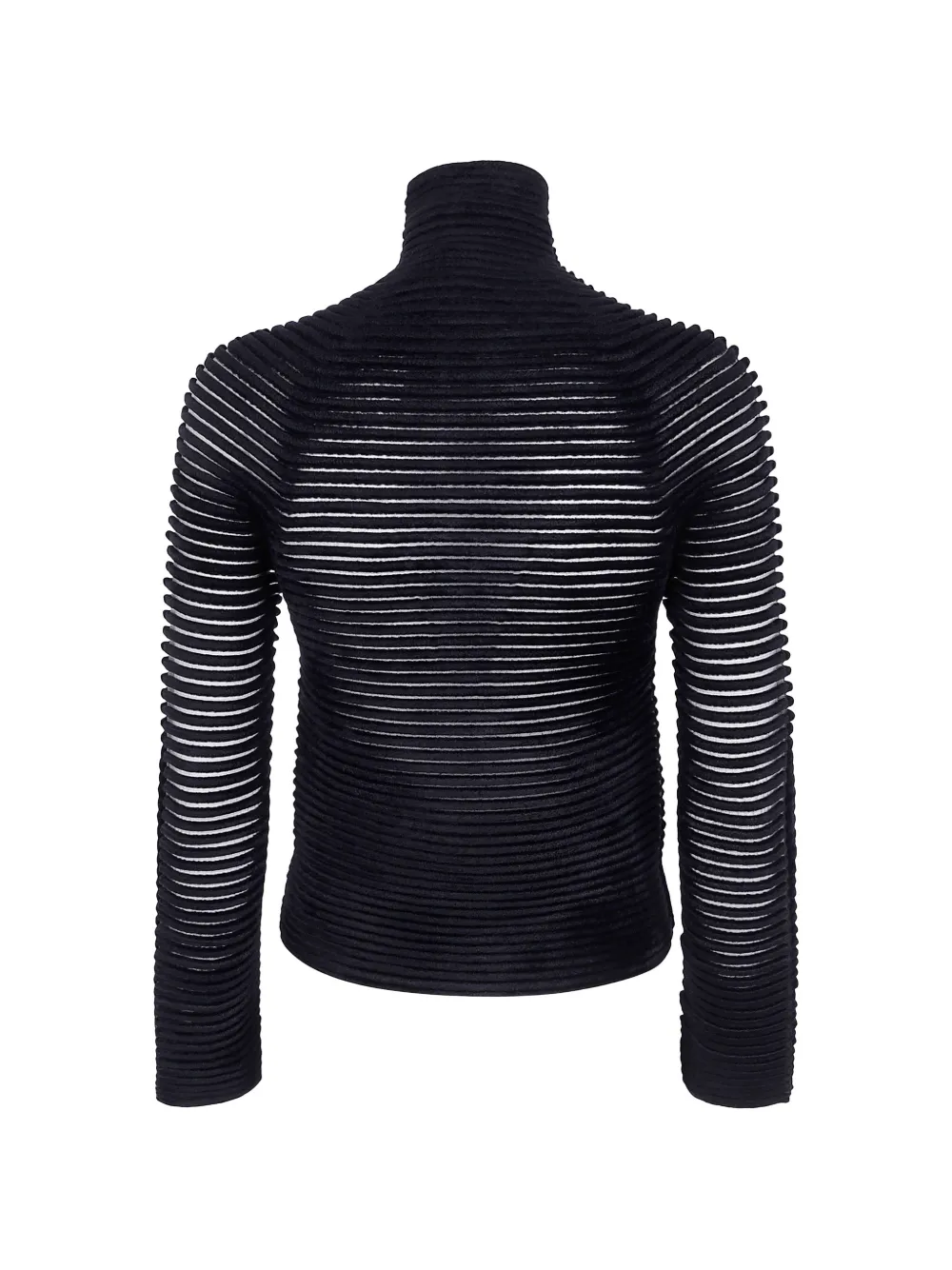 Giorgio Armani Ottoman ribgebreid vest met rits Zwart