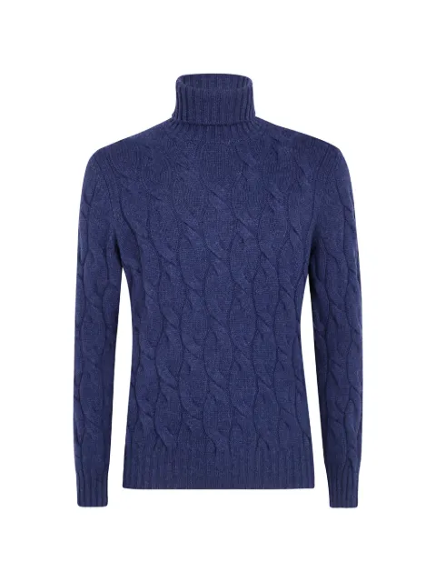 Barba cable-knit roll-neck sweater
