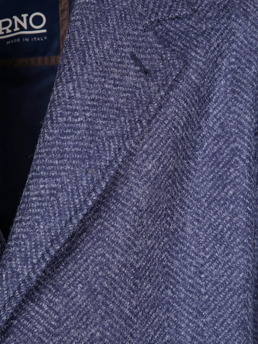 Herno Jas met visgraat-patroon Blauw