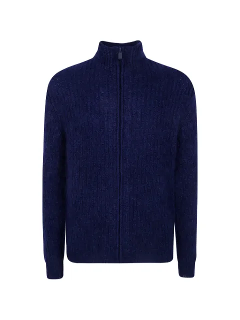 ASPESI ribbed-knit zip-up cardigan