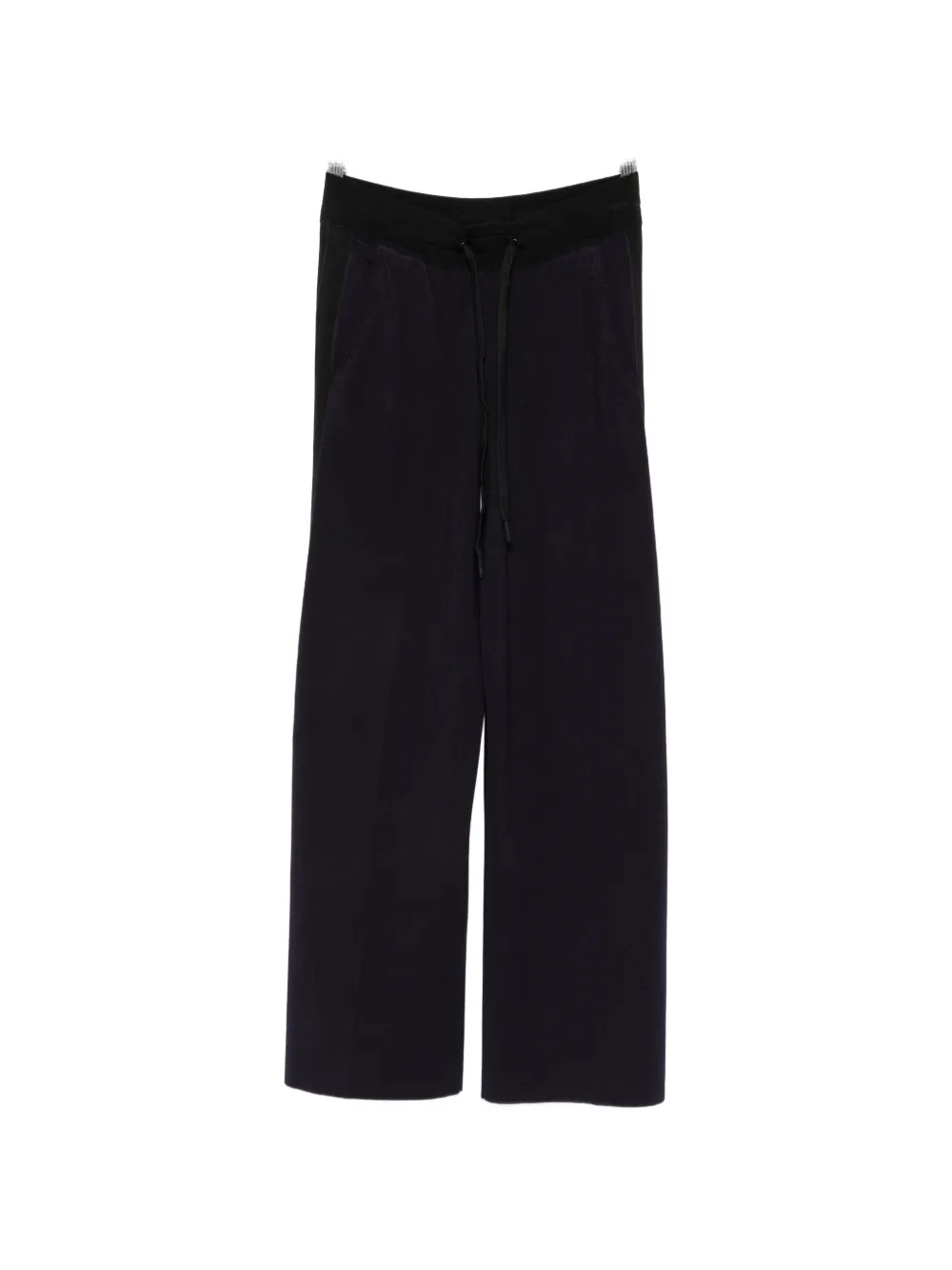 Elisabetta Franchi logo-patch wide-leg track pants - Blu