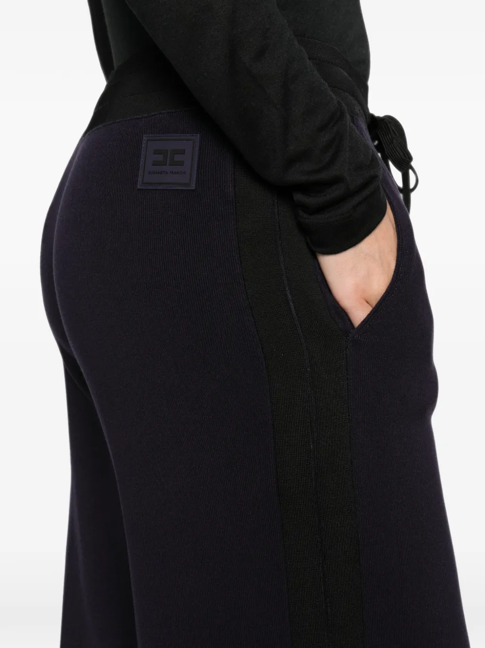 Elisabetta Franchi Trainingsbroek met logopatch Blauw