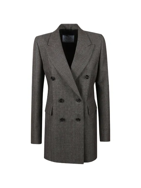 Prada double-breasted patterned coat