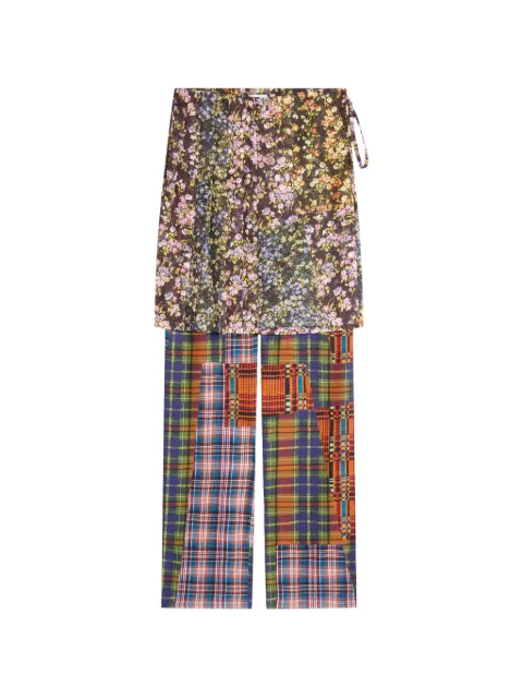 DRIES VAN NOTEN patchwork floral-print trousers