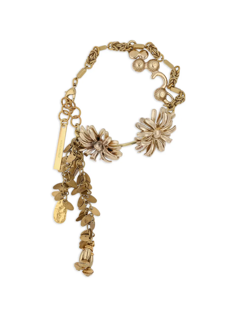 DRIES VAN NOTEN chain floral bracelet - Gold