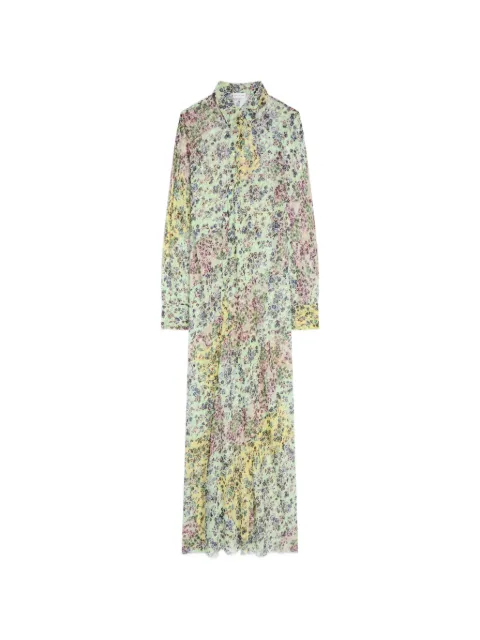DRIES VAN NOTEN long jacquard shirt dress