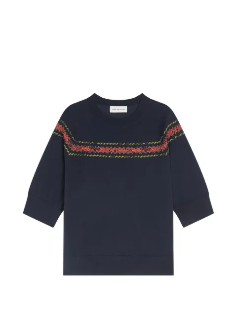 DRIES VAN NOTEN embroidered wool sweater