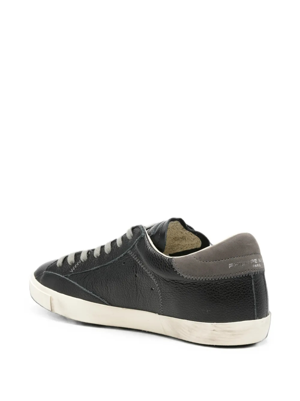 Philippe Model Paris PRSX logo-patch leather sneakers Zwart