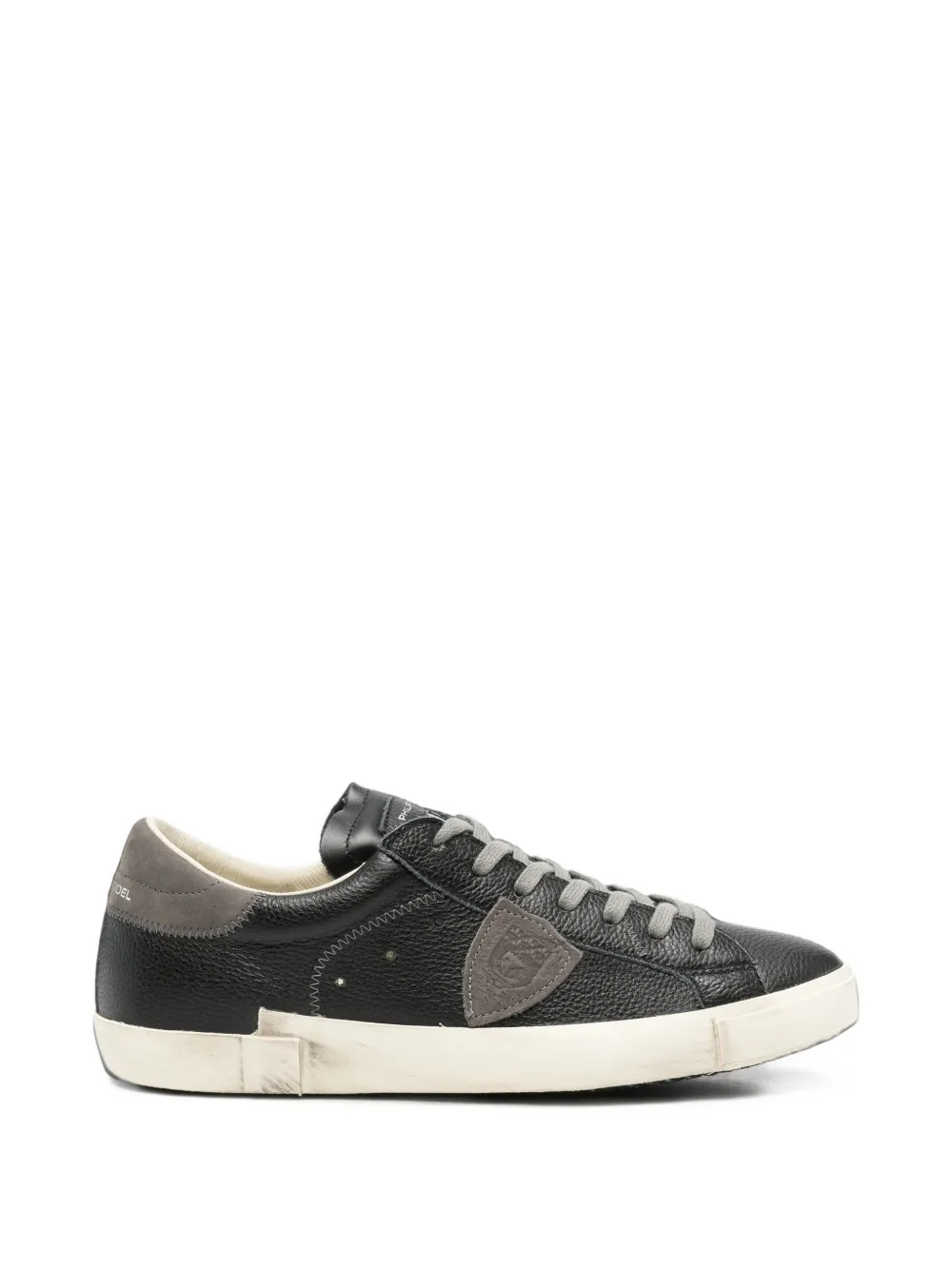 Philippe Model Paris PRSX logo-patch leather sneakers Zwart