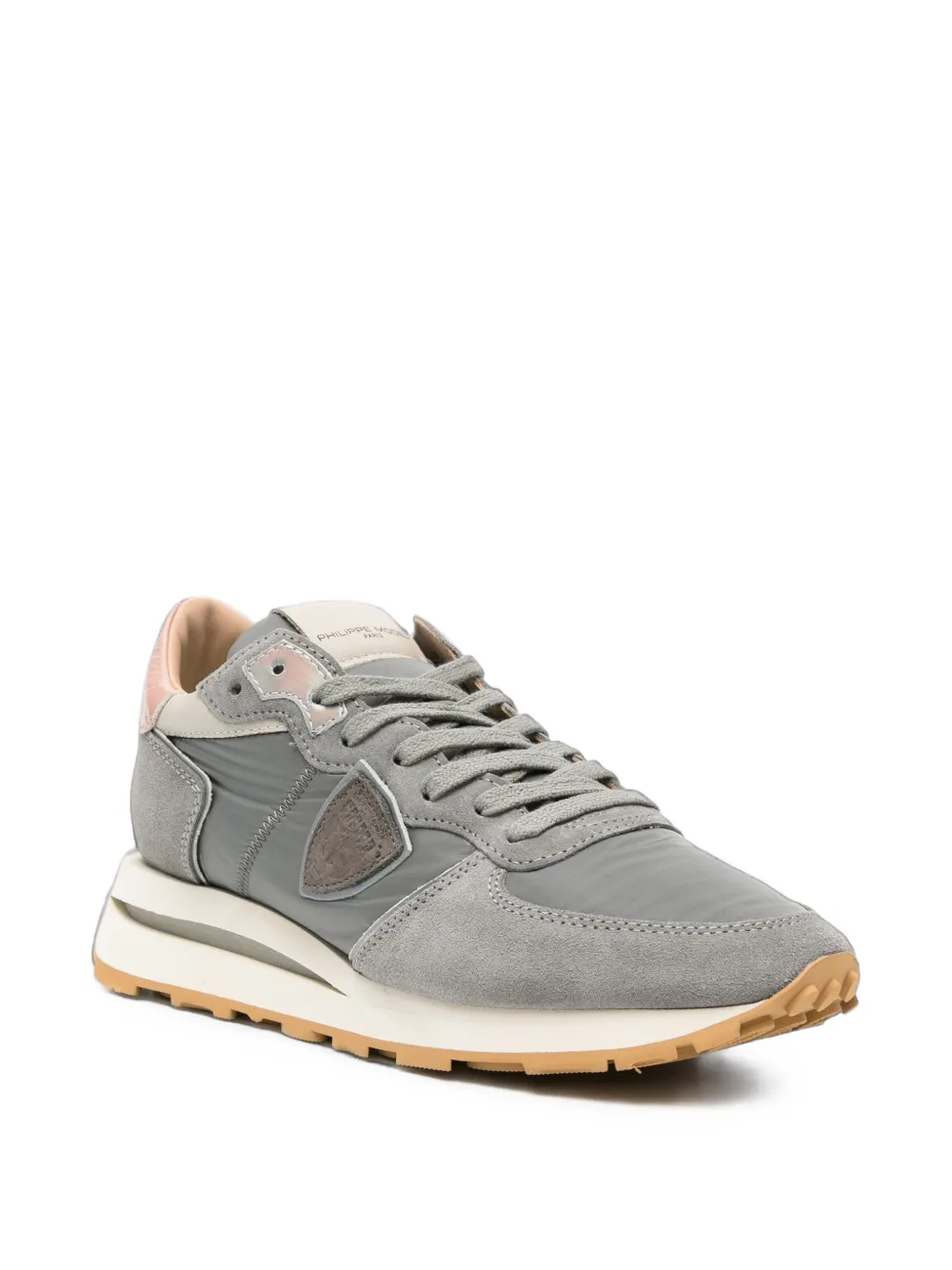 Philippe Model Paris Tropez Haute suede-panelled sneakers Grijs