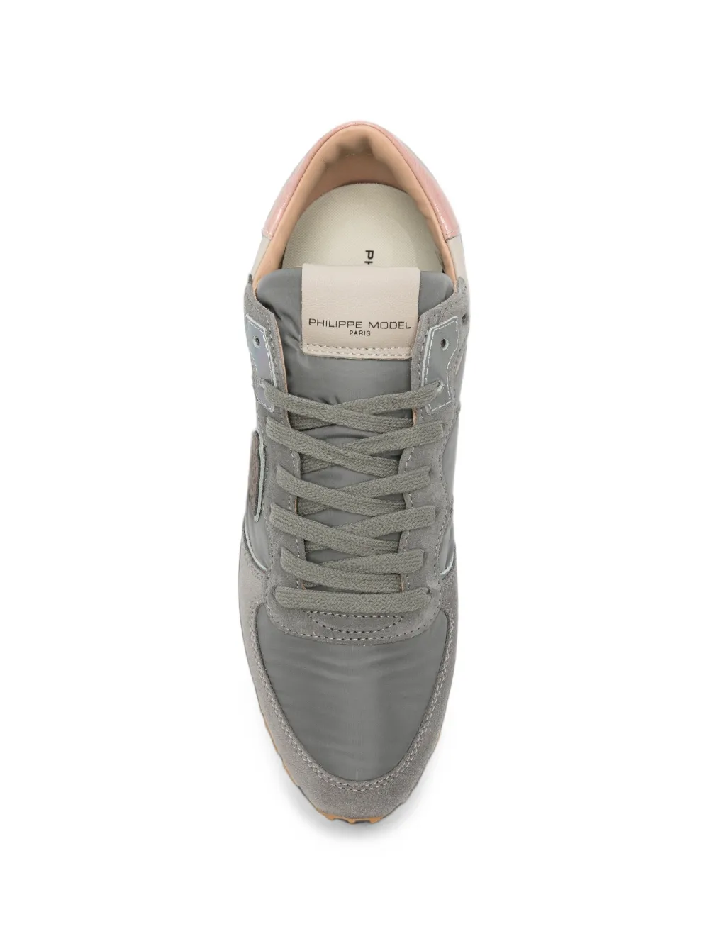 Philippe Model Paris Tropez Haute suede-panelled sneakers Grijs