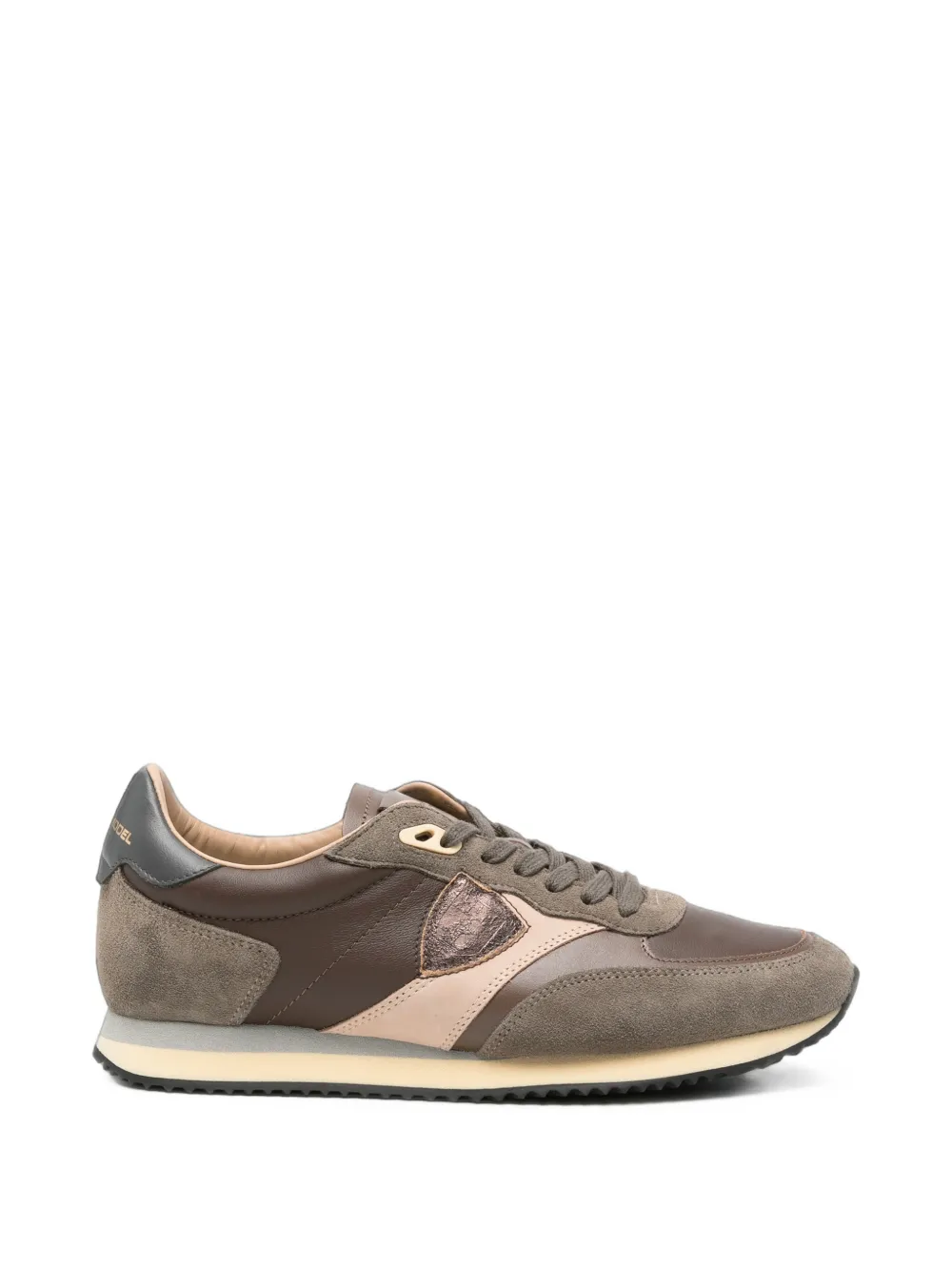 Philippe Model Paris BLVille suede-panelled sneakers Bruin