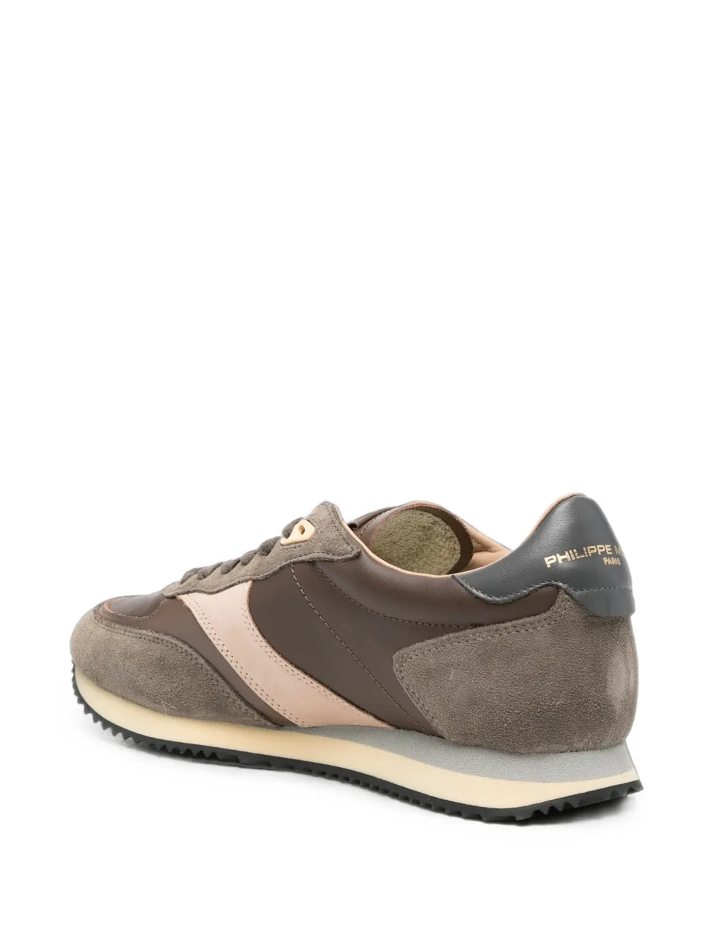 Philippe Model Paris BLVille suede-panelled sneakers Bruin