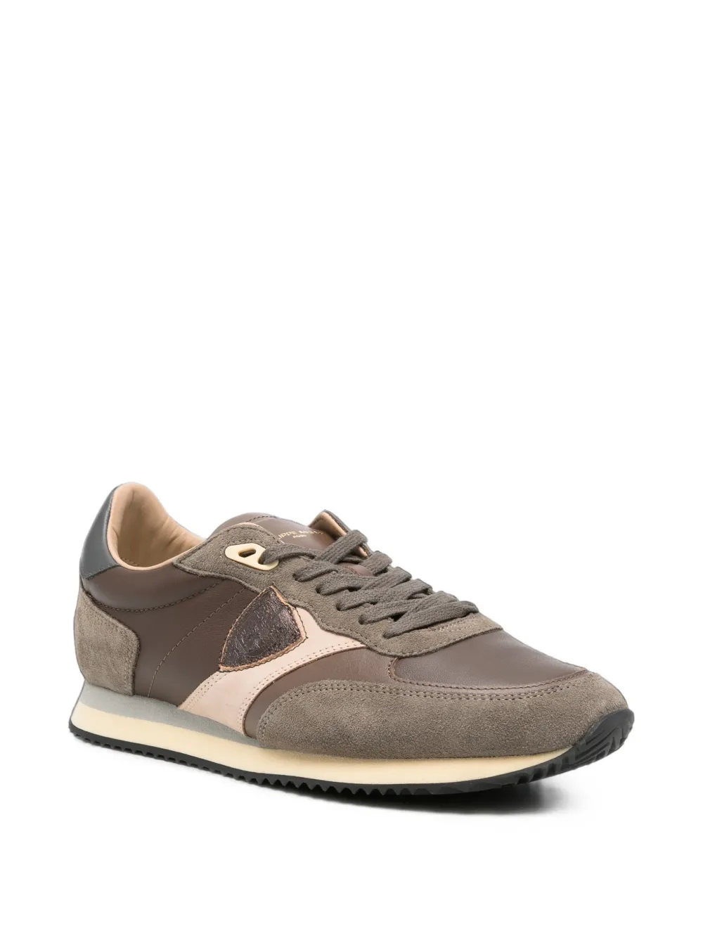 Philippe Model Paris BLVille suede-panelled sneakers Bruin