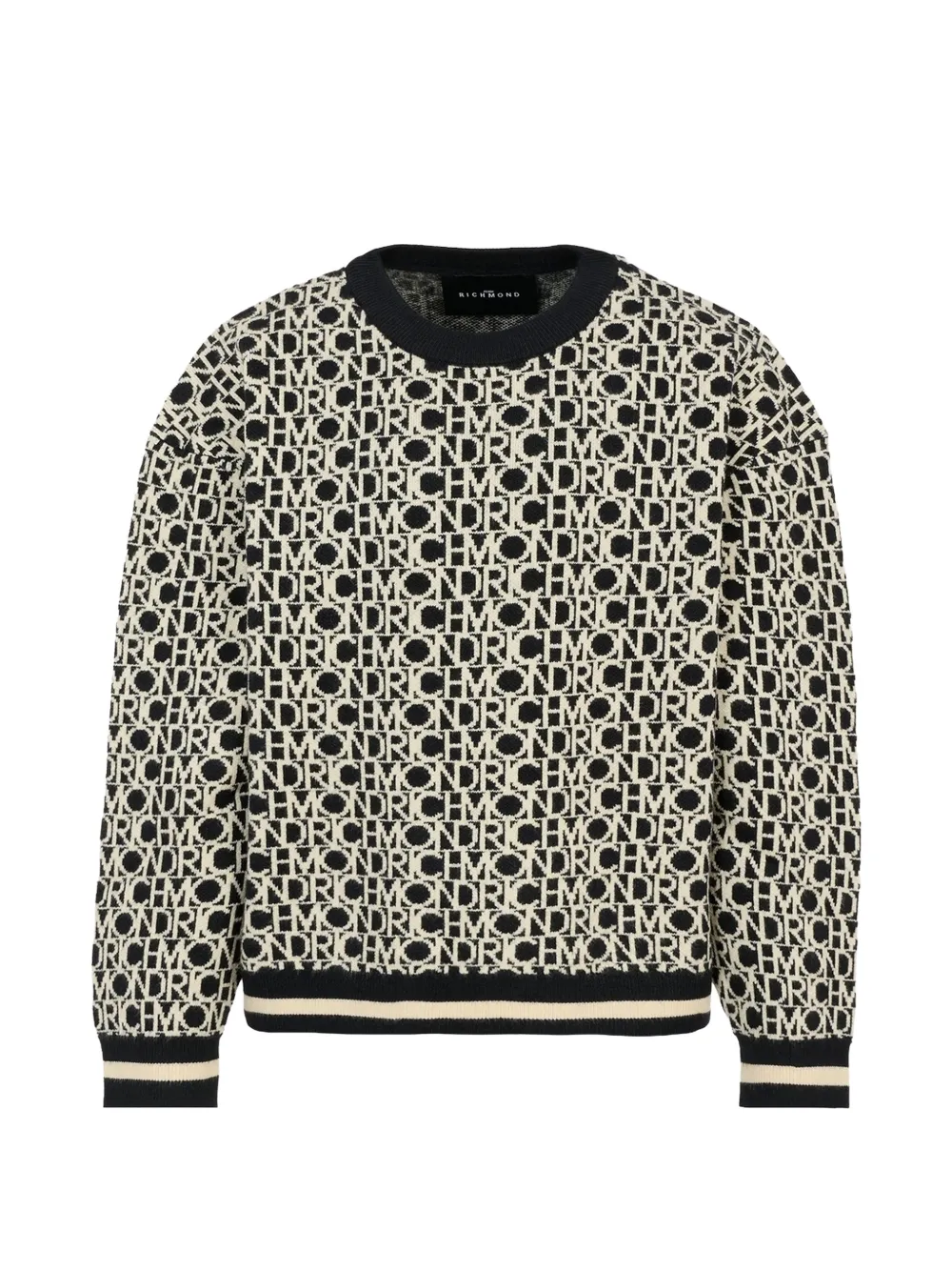 John Richmond Junior logo-jacquard sweater - Nero