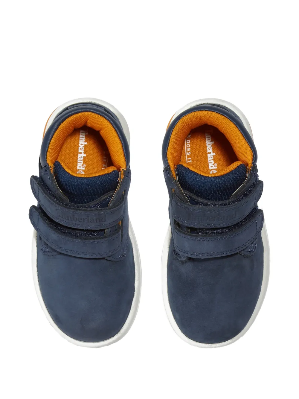 Timberland Kids Toddle Tracks touch-strap calf leather sneakers Blauw