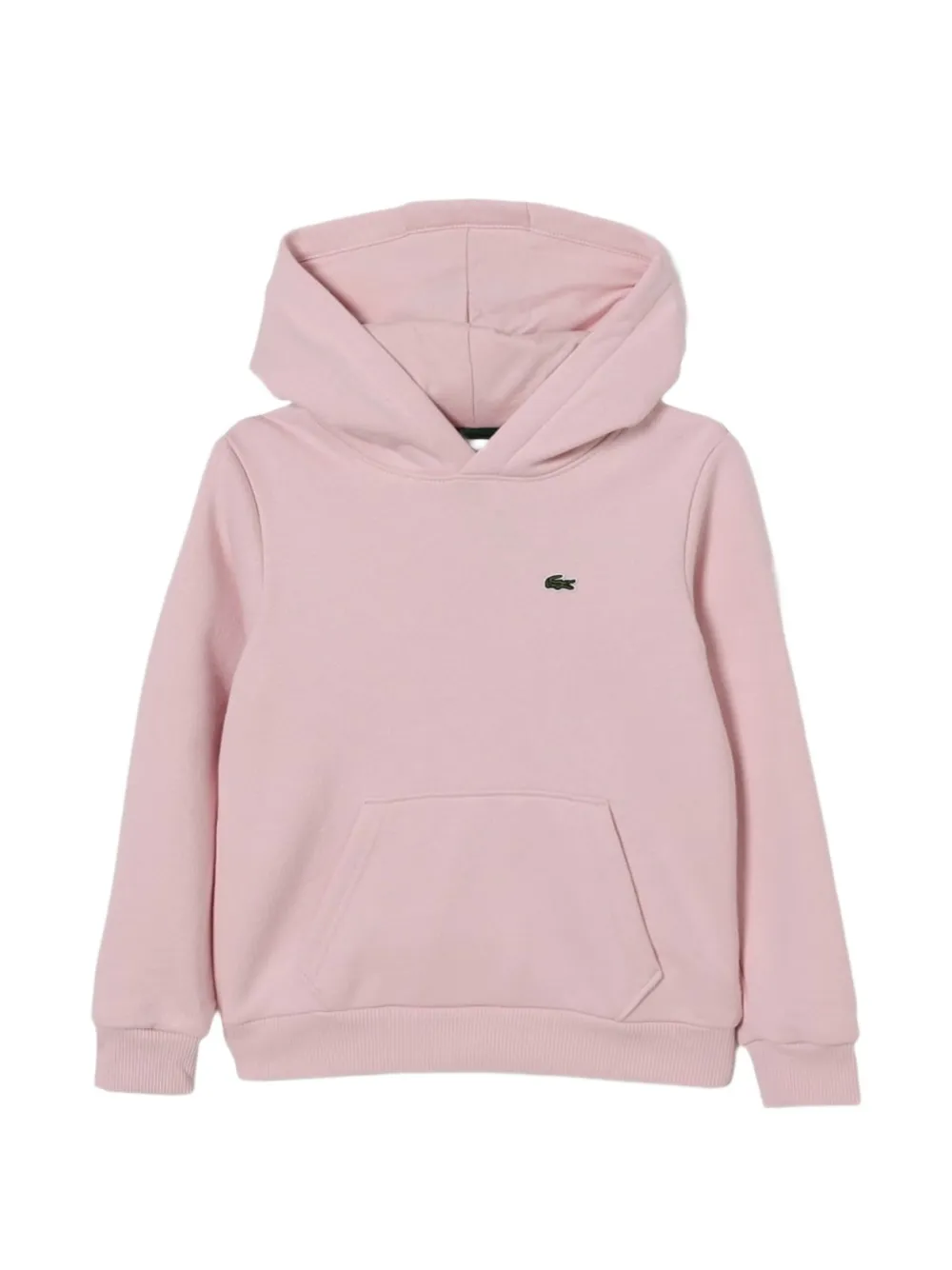 Lacoste Kids logo-patch pouch-pocket hoodie - Rosa