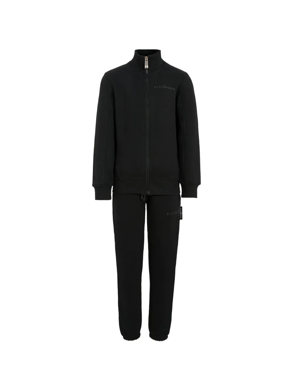 John Richmond Junior logo-print zip-up tracksuit - Nero