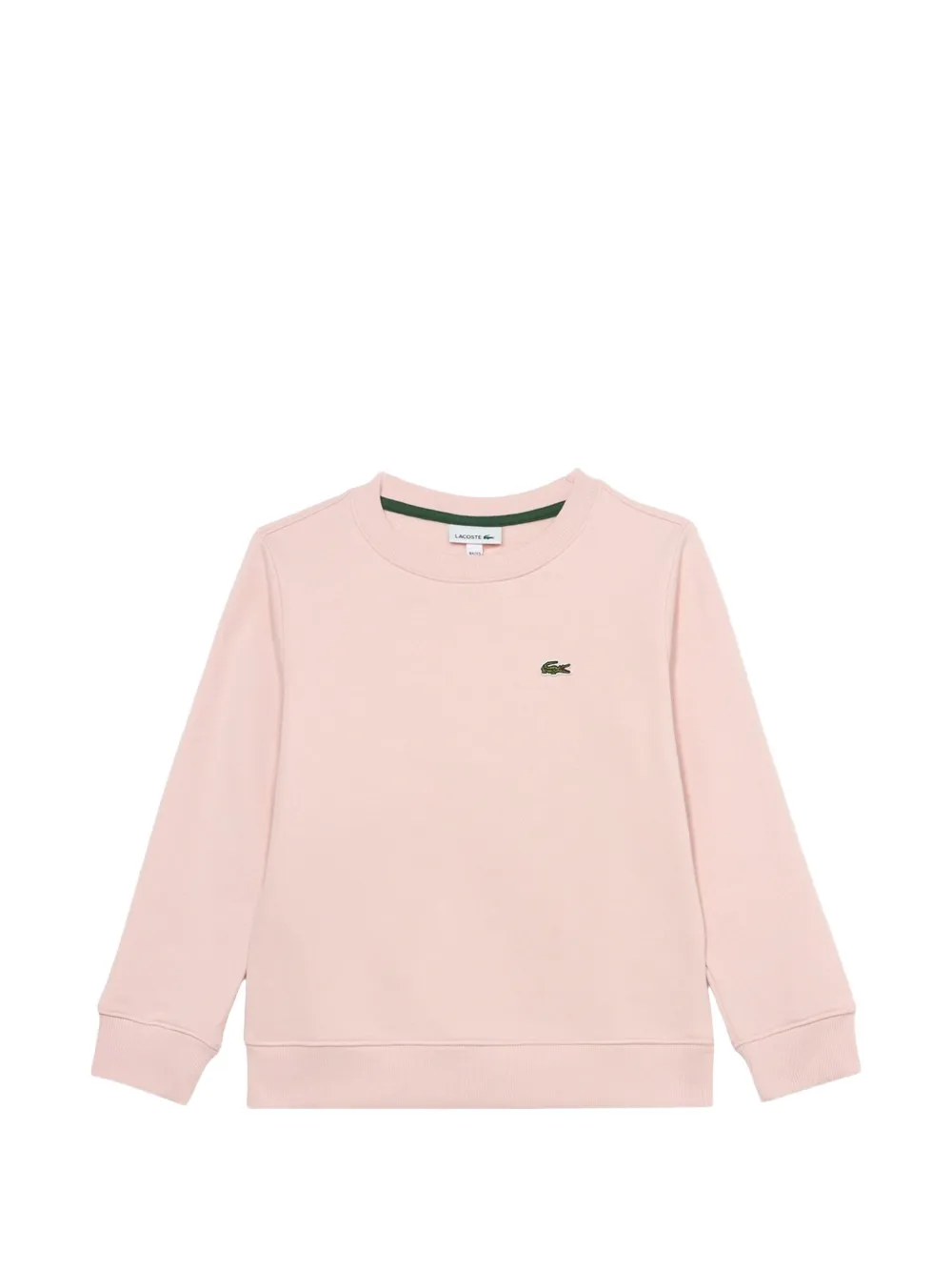 Lacoste Kids logo-patch crew-neck sweater - Rosa