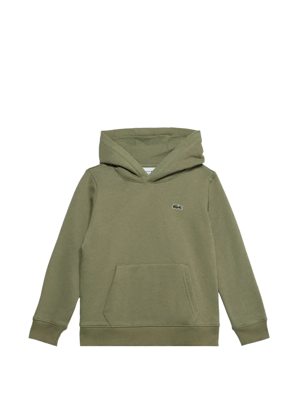 Lacoste Kids logo-patch pouch-pocket hoodie - Verde