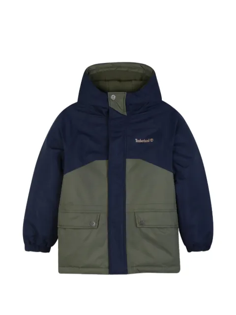 Timberland Kids colour-block hooded jacket 