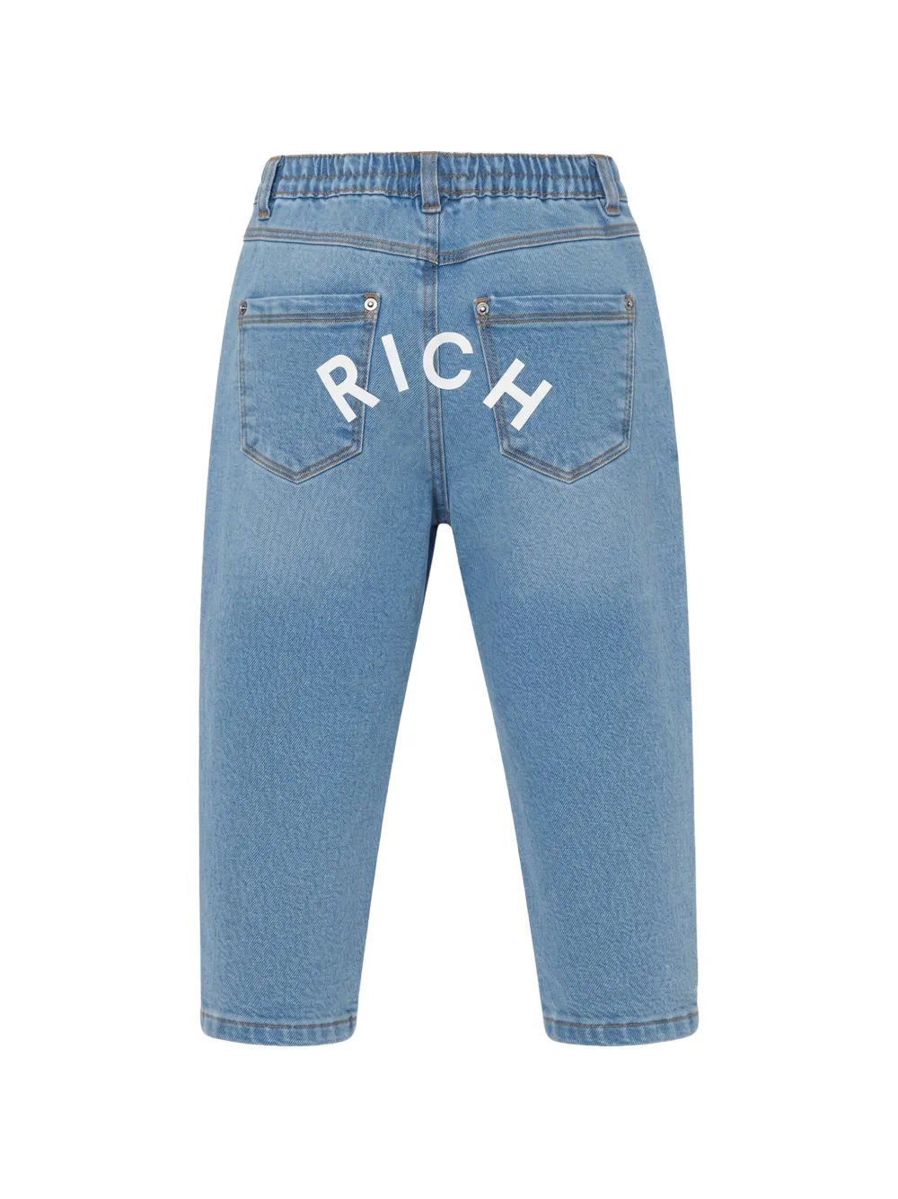 John Richmond Junior logo-print elasticated jeans Blauw