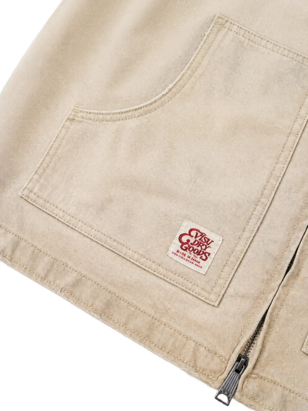 EVISU logoprinten canvas jas Beige