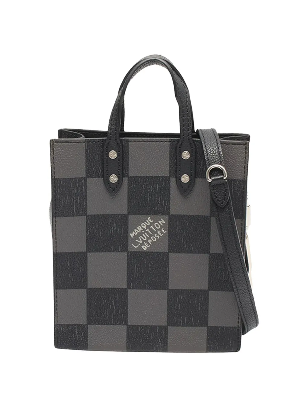 Louis Vuitton Pre-Owned 2021-2026 Damier Checkerboard Sac Plat XS satchel - Schwarz