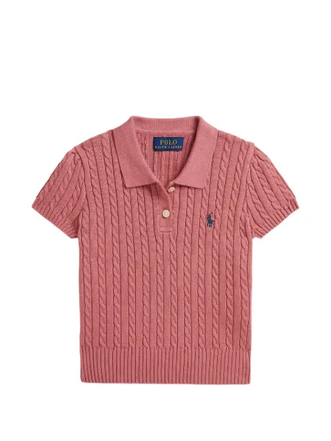POLO RALPH LAUREN KIDS cable-knit polo shirt