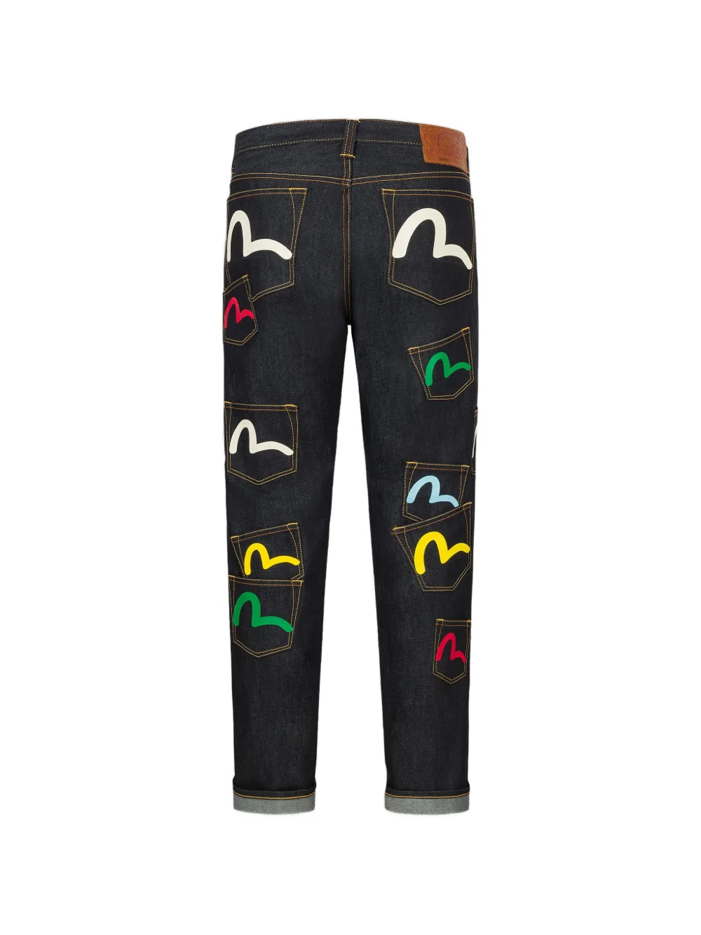 EVISU Seagull jeans met meerdere zakken Zwart