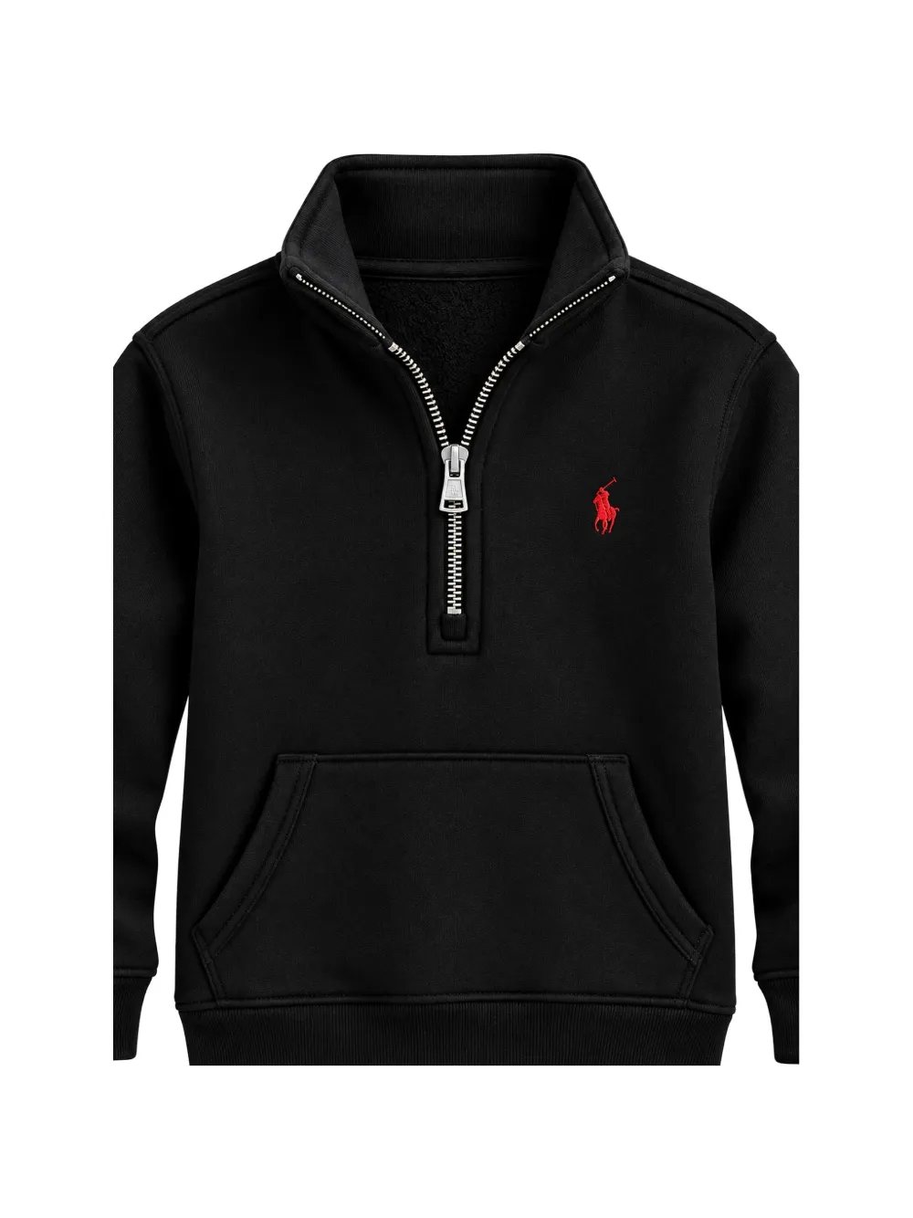 POLO RALPH LAUREN KIDS Fleece sweater met kraag Zwart
