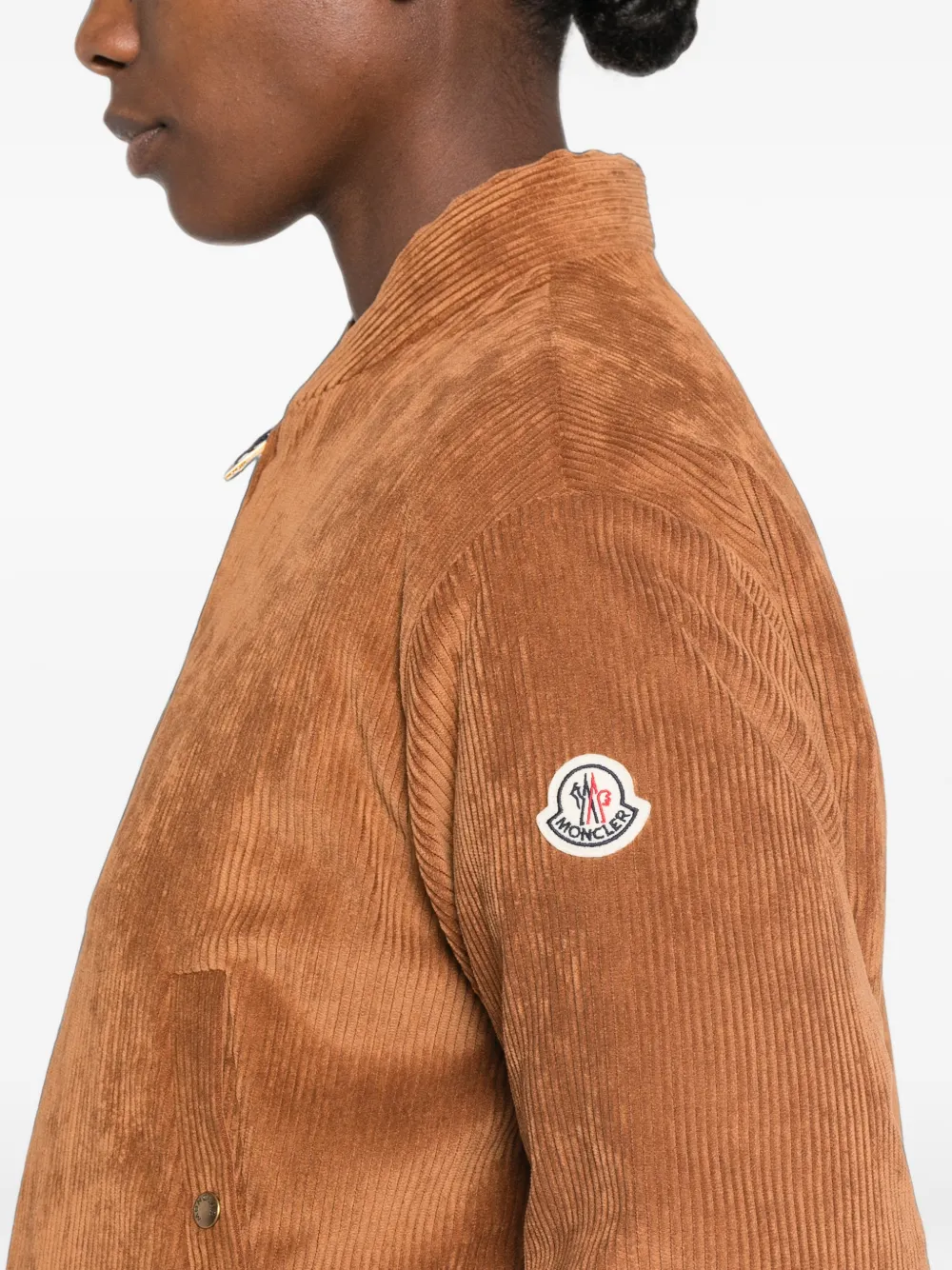 Moncler Omkeerbaar ribfluwelen jack Bruin