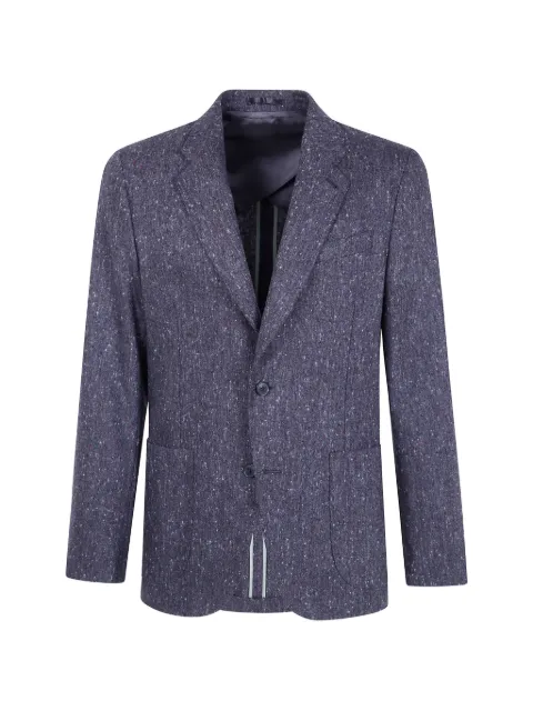 Paul Smith dark grey donegal wool patch-pocket blazer