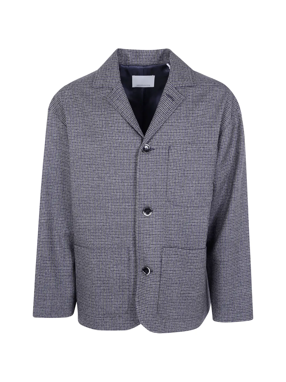 Nine In The Morning check wool jacket - Grigio