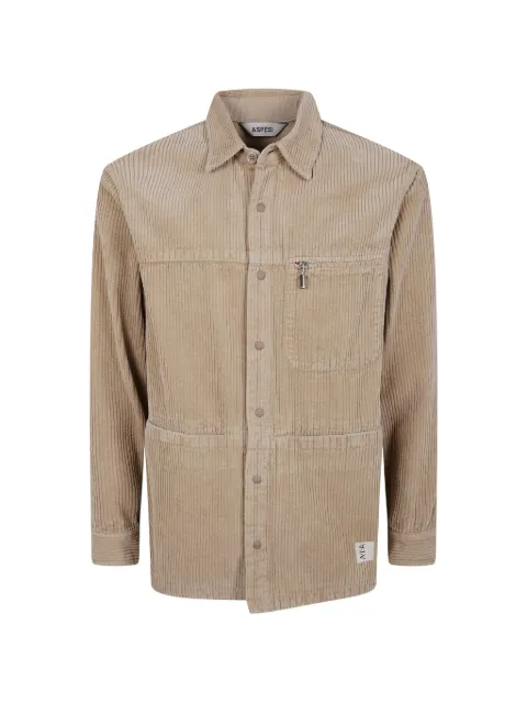 ASPESI corduroy zip-pocket shirt
