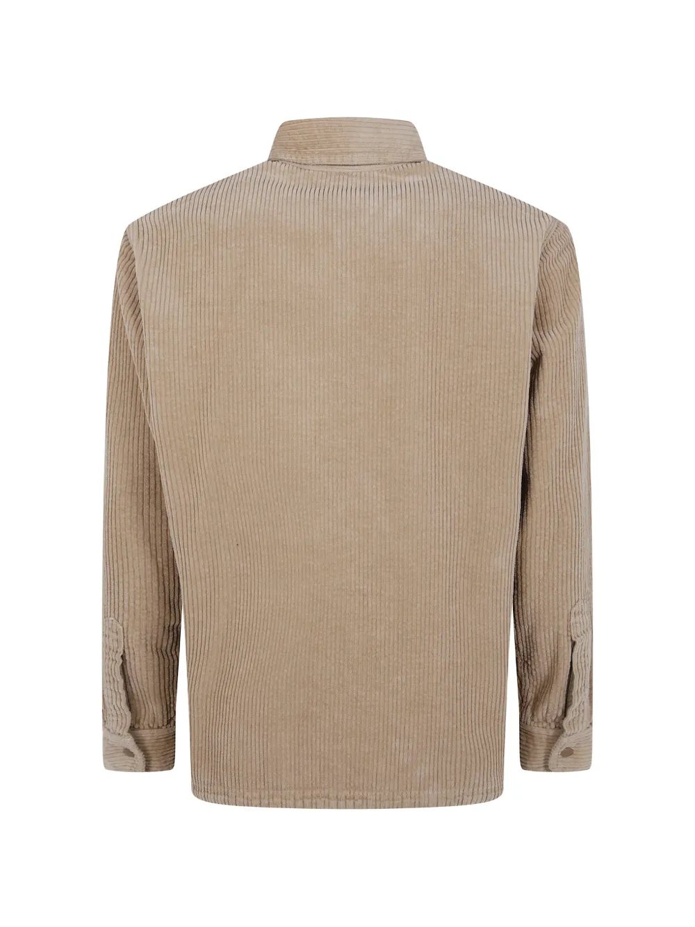ASPESI Ribfluwelen overhemd met ritszak Beige