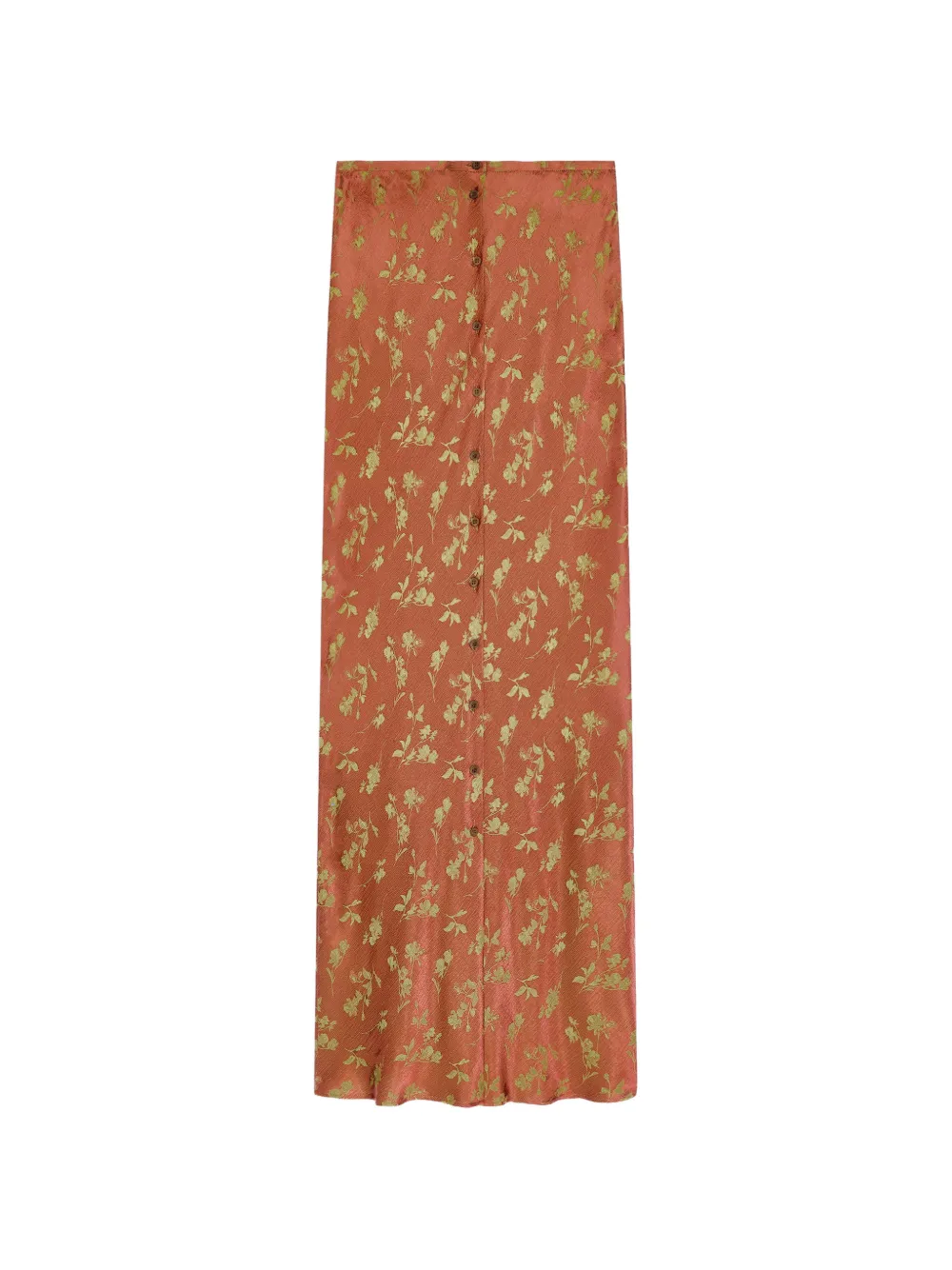 Dries Van Noten Long Jacquard Skirt In Brown