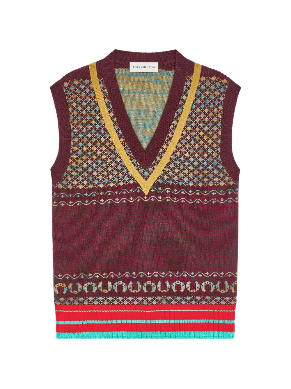 DRIES VAN NOTEN fitted cashmere top