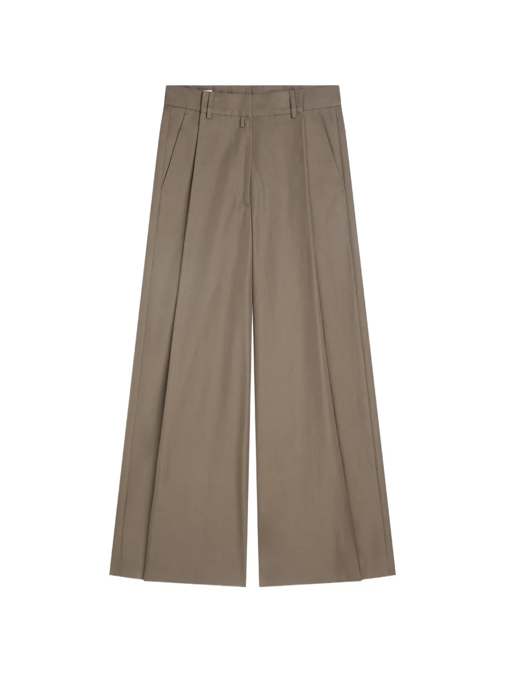 Dries Van Noten Wide-pleated Cotton Pants In Grey