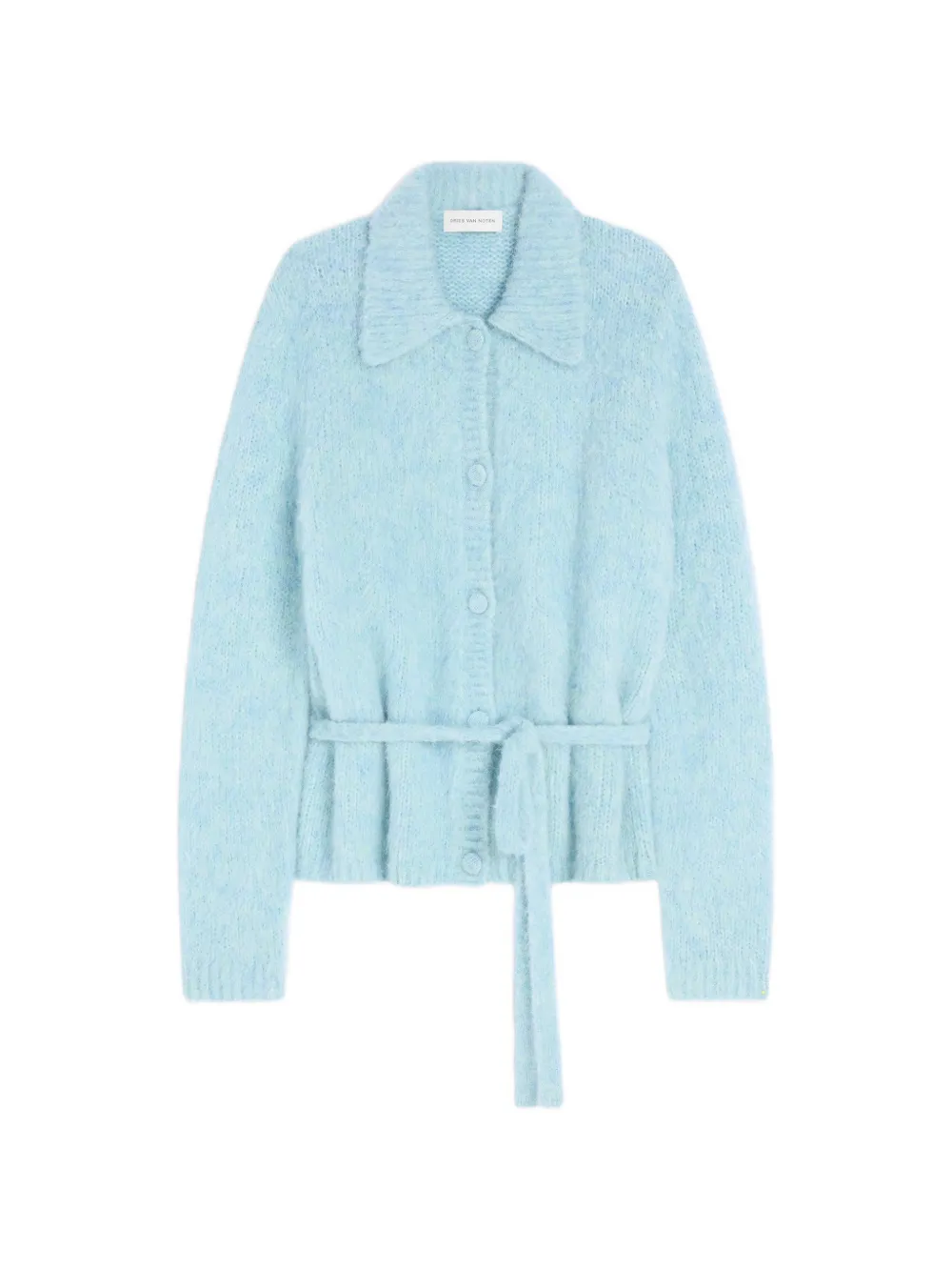 DRIES VAN NOTEN polo wool cardigan