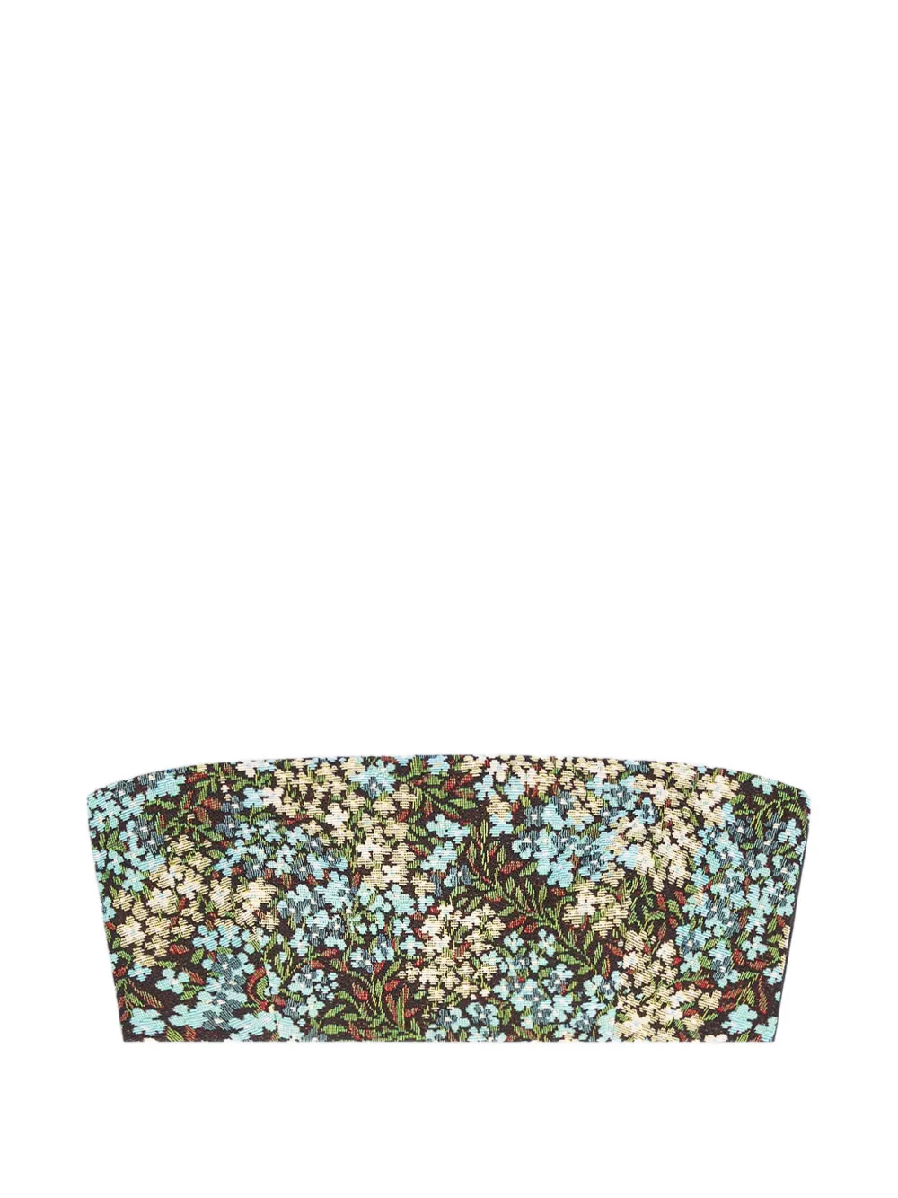 Dries Van Noten Floral Bandeau Top In Black