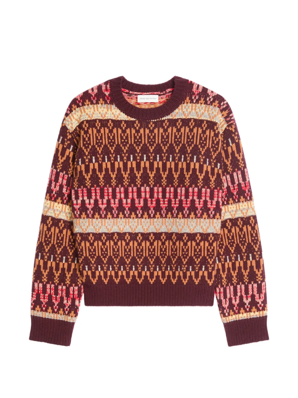 DRIES VAN NOTEN jacquard wool sweater
